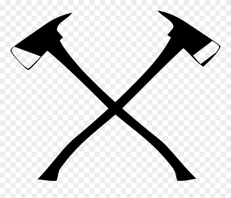 Image Download Crossed Free Image Icon Silh Info - Hacha De Bombero Dibujo Clipart
