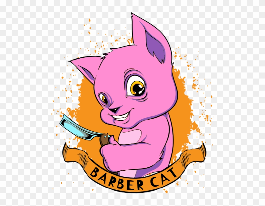 Barber Cat - Cartoon Clipart
