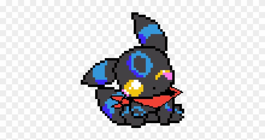 Boom A Bandanna - Pixel Art Pokemon Umbreon Clipart