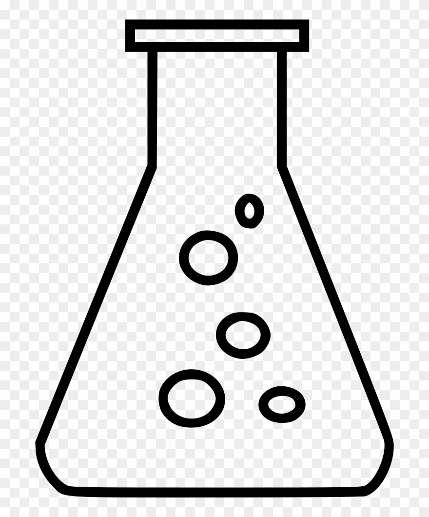Test Tube Comments - Line Art Clipart