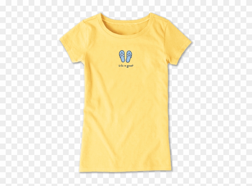 Girls Flip Flops Vintage Crusher Tee - Active Shirt Clipart