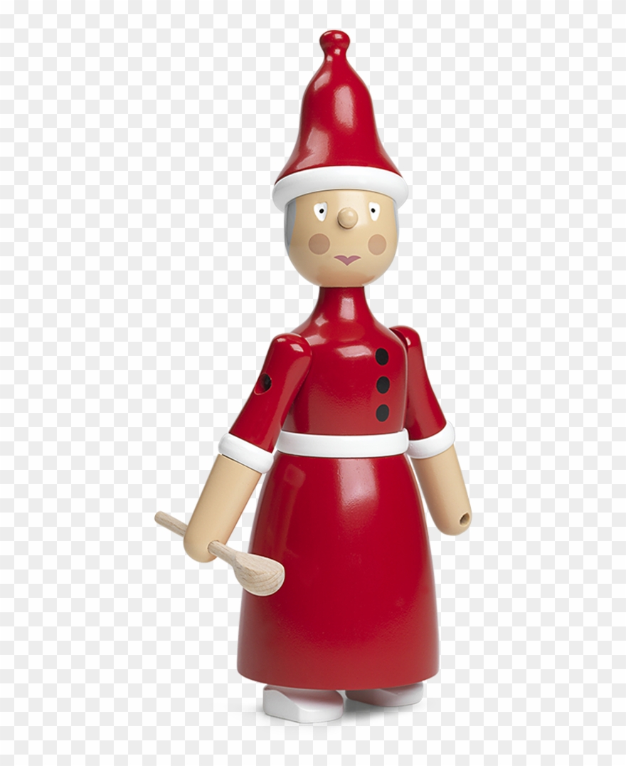 Santa Clara Mrs Santa Red White - Kay Bojesen Julekone Clipart
