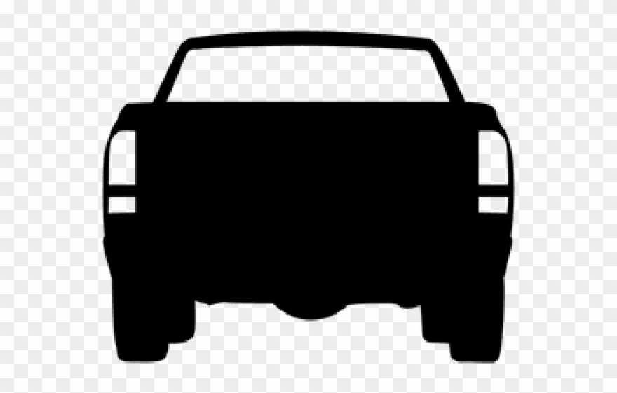 Rear Clipart Car Silhouette - Car Silhouette Back View - Png Download