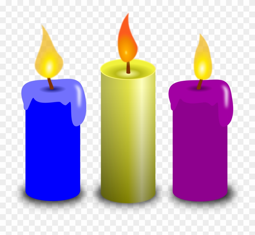 Clipart Of Believe, Wish And Advent Candle - Advent Candle - Png Download