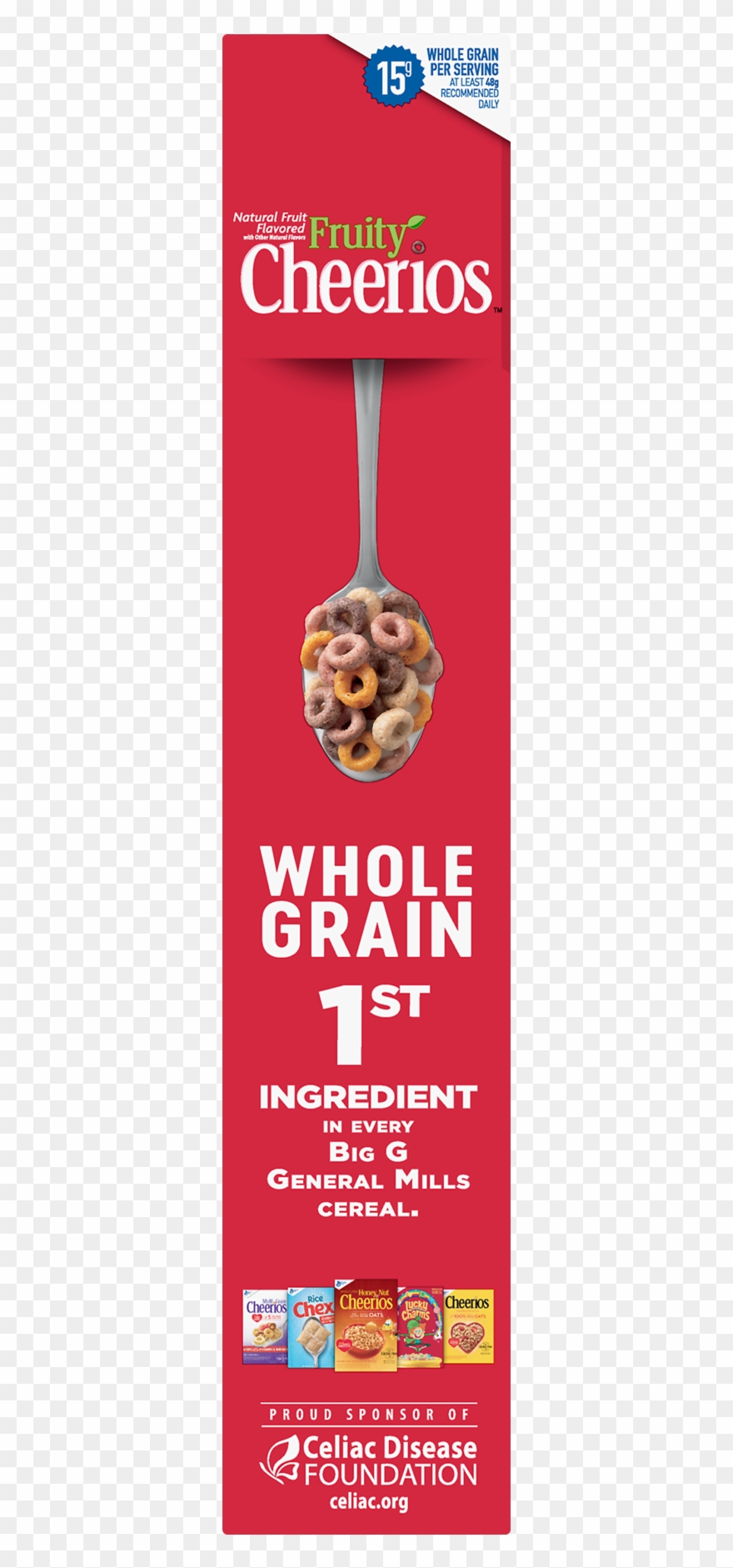 Fruity Cheerios, Breakfast Cereal, Family Size, - Banner Clipart