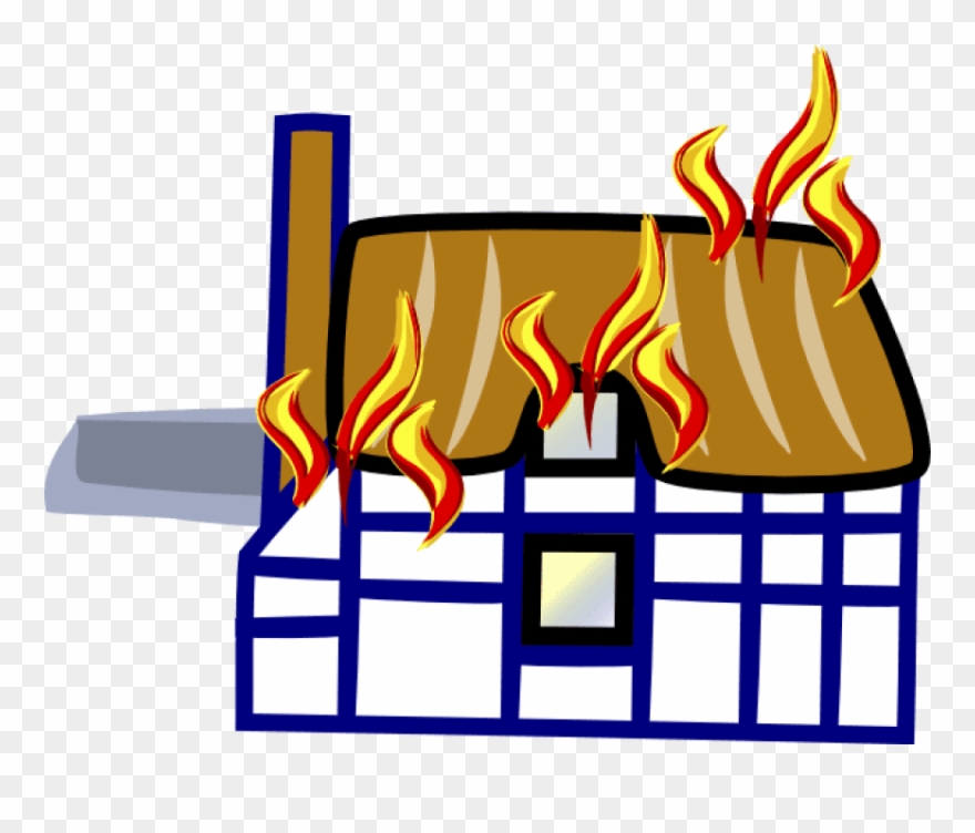 Free Png Download Burning House Png Images Background - Carton House On Fire Clipart