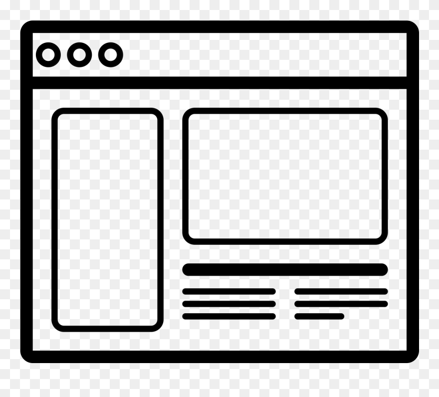 Request Course Reserves Via New Reading List Tool - Website Wireframe Icon Clipart