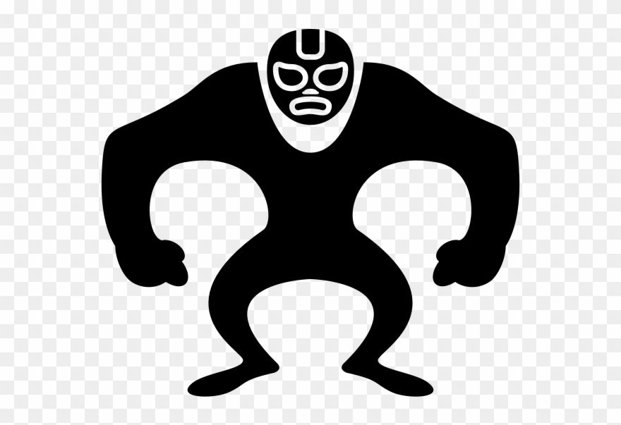 Lucha Libre Rubber Stamp - Illustration Clipart
