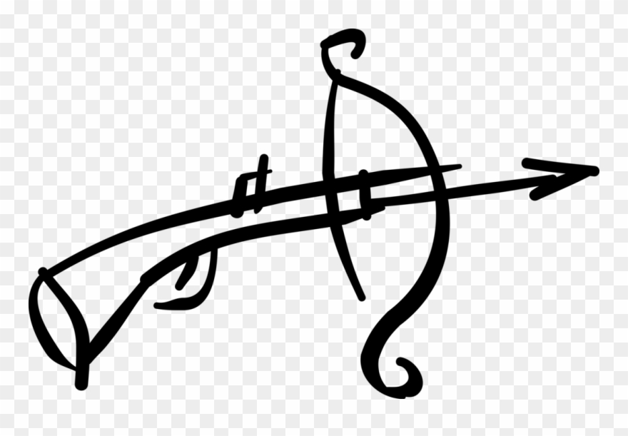 Vector Illustration Of Middle Ages Medieval Crossbow Clipart