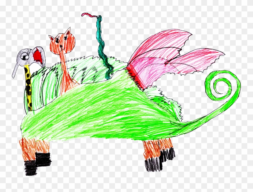 Messy Monster Head Clipart