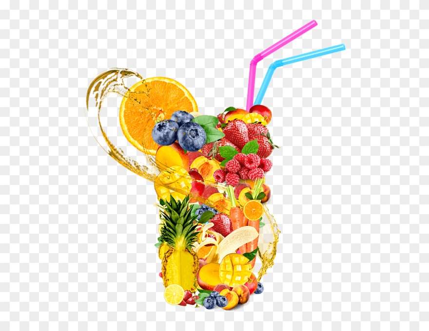 Juicing Mix Including Almost All Of The Fruits In The Clipart