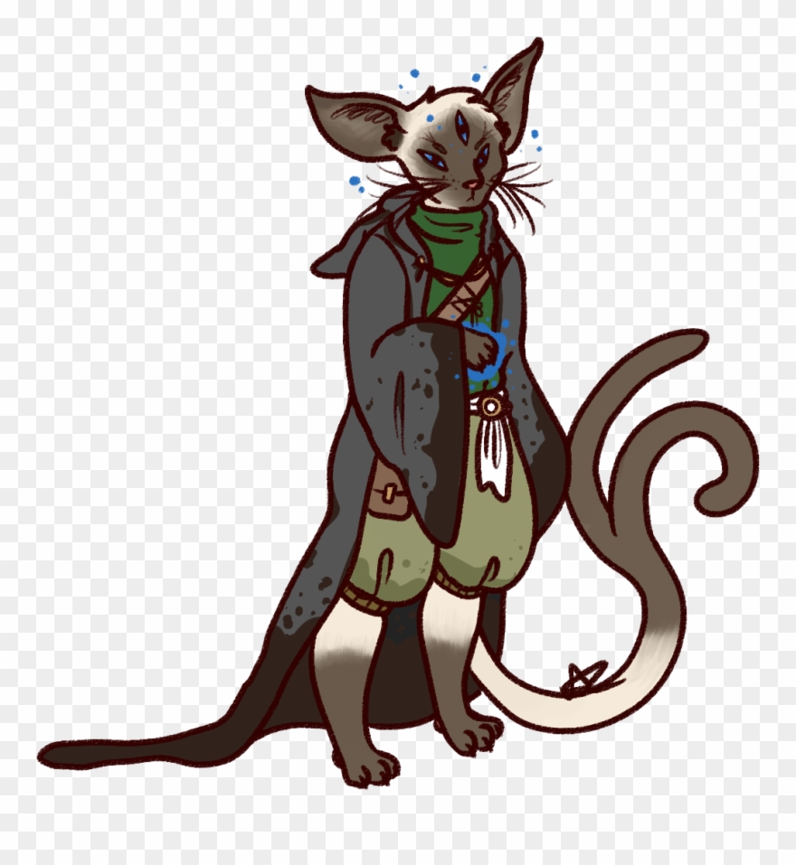 A Catfolk Cleric Of An Elder Mythos Cult A Kitty Cultist, - Cartoon Clipart