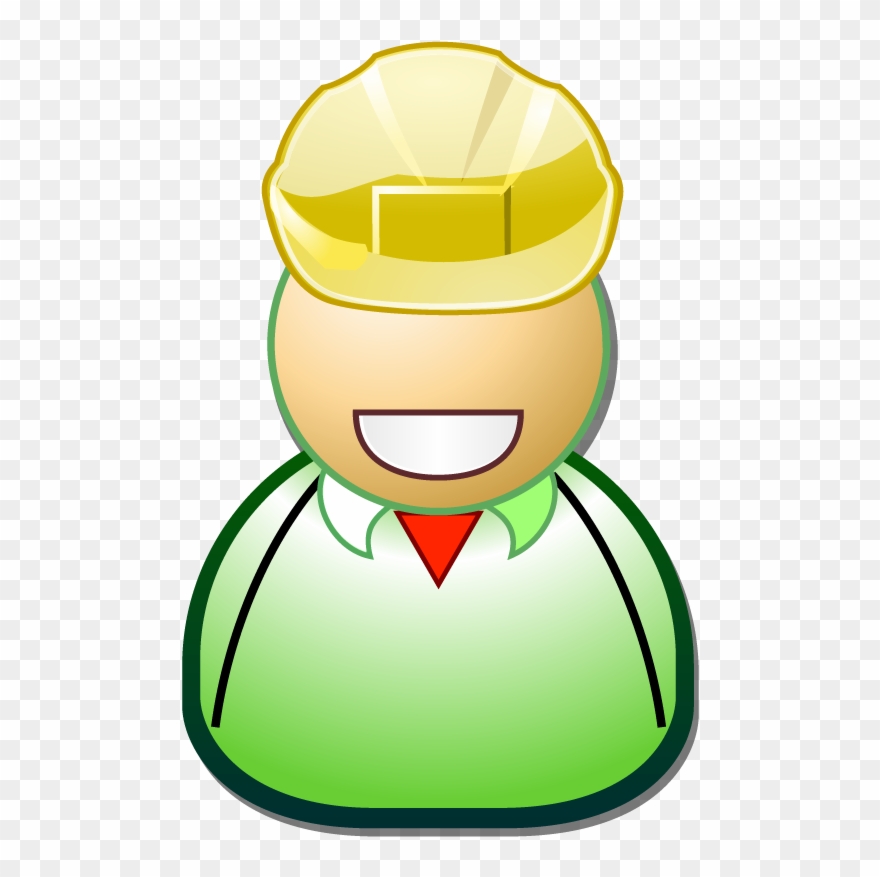 Worker With Yellow Hard Hat - Endangered Language Clipart