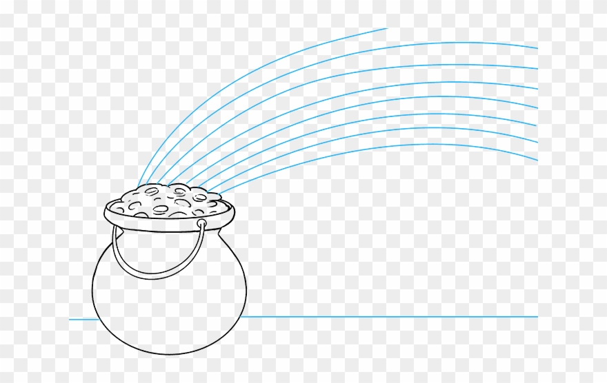 How To Draw Pot Of Gold - Drawing Clipart