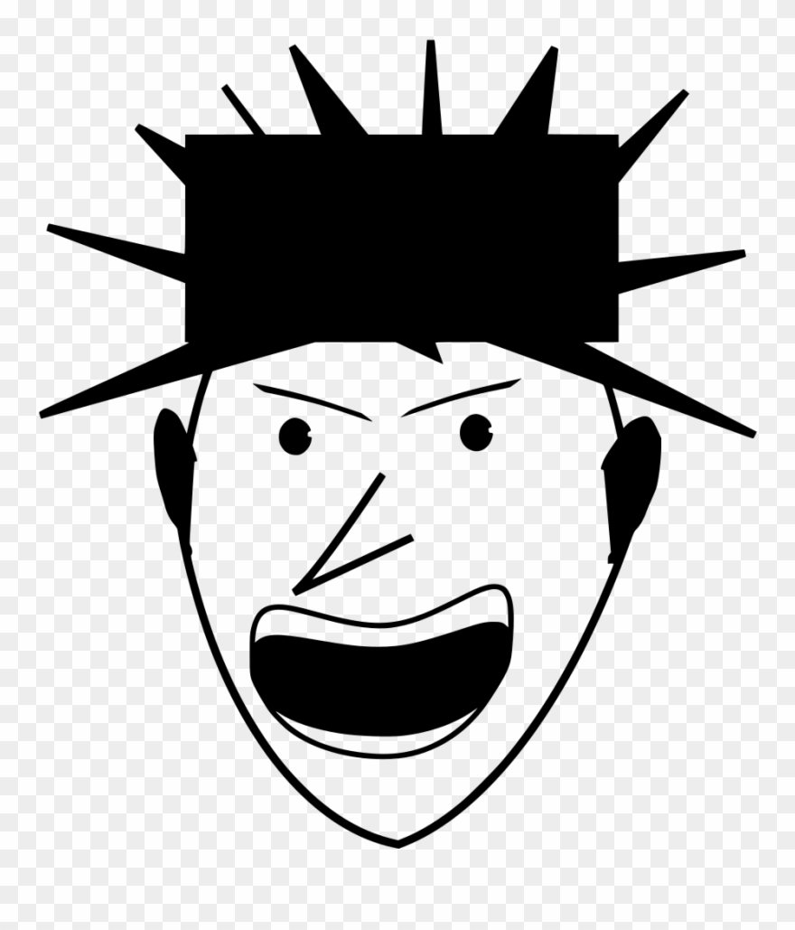 Info - Anger Angry Face Clipart Black And White - Png Download