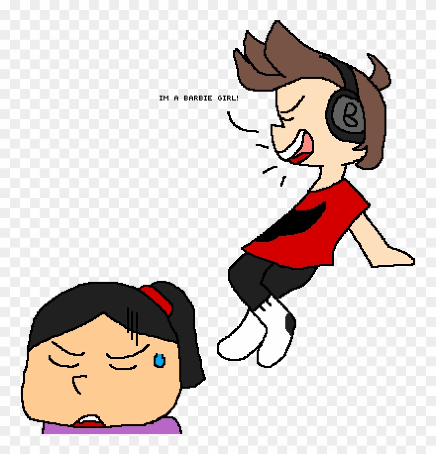 What Is He Listening On Those Things - Cartoon Clipart