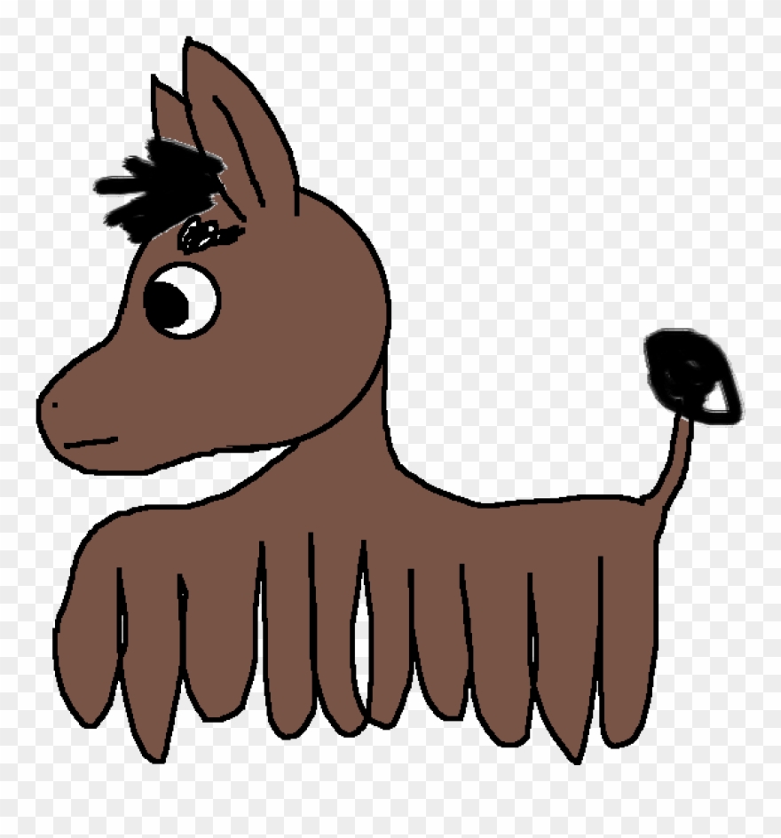 Donkey With Ten Legs - Cartoon Clipart