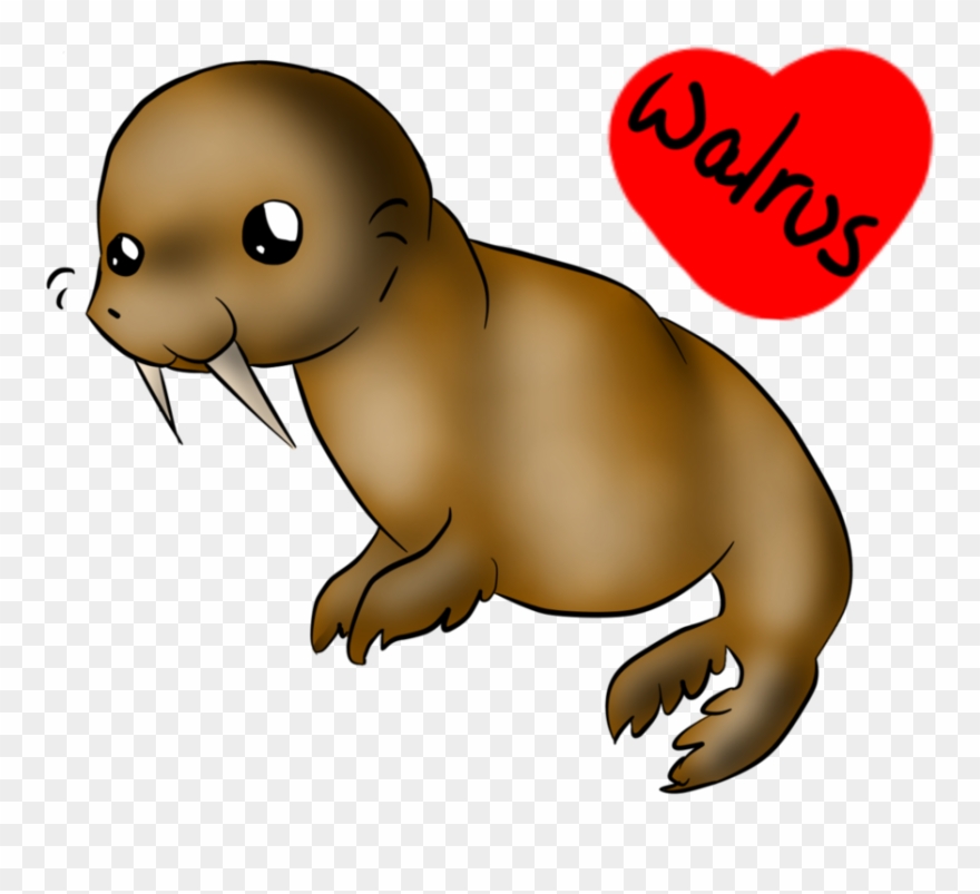 Walrus Free Clipart - Chibi Walrus - Png Download