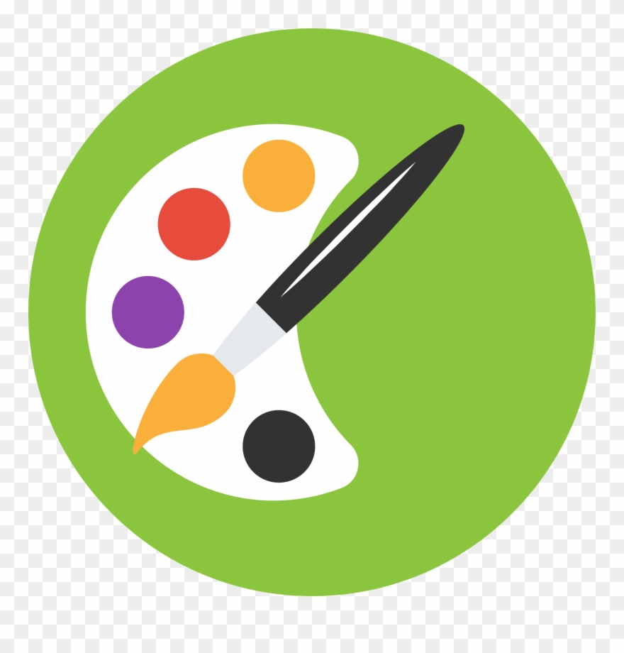 Paint Palette Simple Design - Gloucester Road Tube Station Clipart