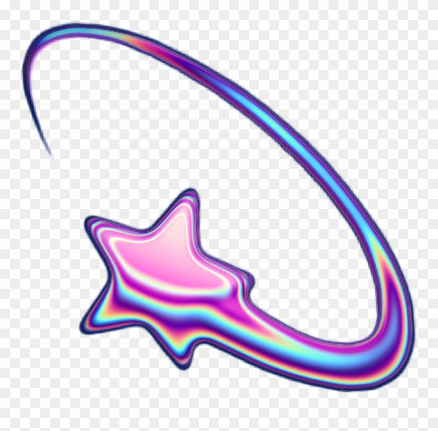 Holo Holographic Shootingstar Stars Star Emoji Iridesce - Star Aesthetic Transparent Emoji Clipart
