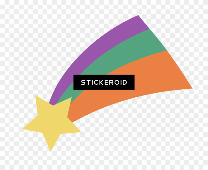 Flat Design Shooting Star - Graphic Design Clipart