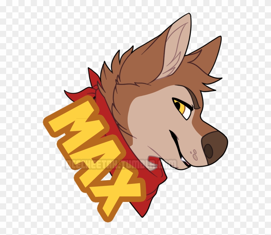 [g] Max The Coyote Badge - Cartoon Clipart