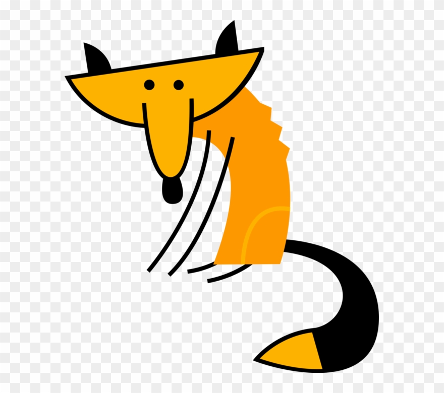 Vector Illustration Of Omnivorous Mammal Fox Clipart