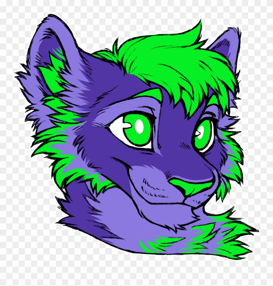 Neon Tiger - Cartoon Clipart
