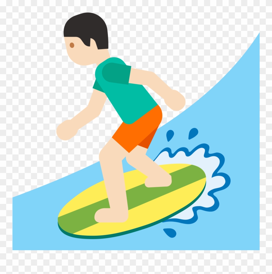Open - Emoji Surfista Clipart