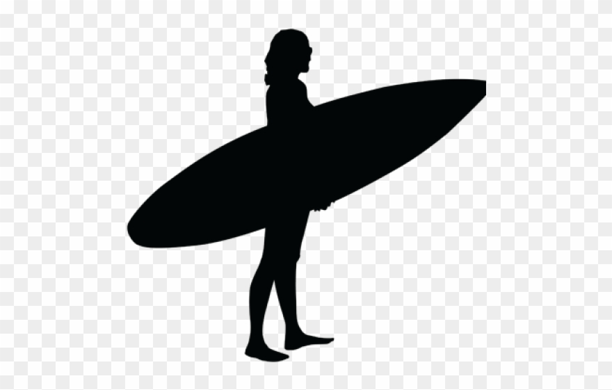 Surfer Clipart Female Surfer - Surfboard - Png Download
