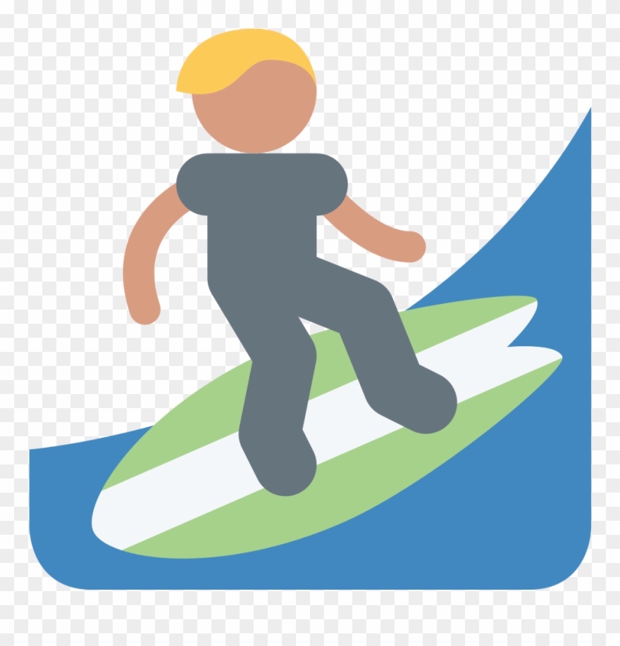 File - Twemoji 1f3c4 - Svg - Emoji Surf Png Clipart