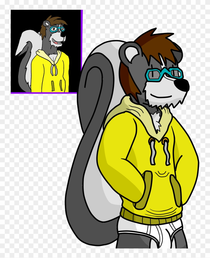 Skunk Fursona Doodle Redesigned - Cartoon Clipart
