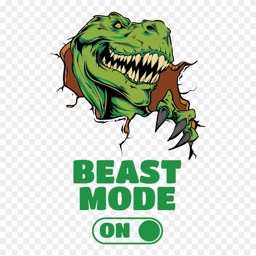 T-rex Mode - Angry Dinosaur Clipart - Png Download