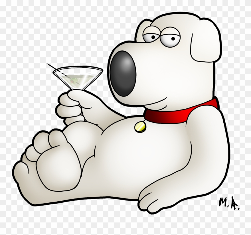 Brian's Martini - Brian Griffin Clipart