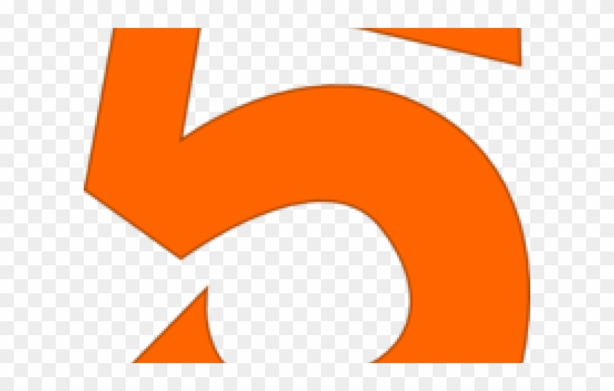 Five Clipart 5 Orange - Png Download
