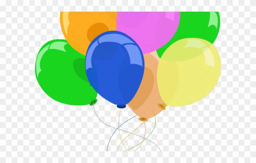 Party Balloons Clipart - Party Streamers Clip Art - Png Download