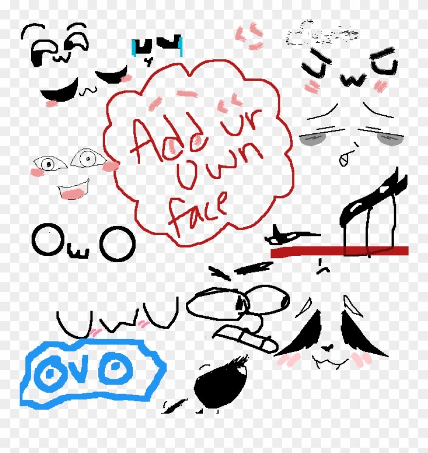 My Face Is In The Blue Clipart