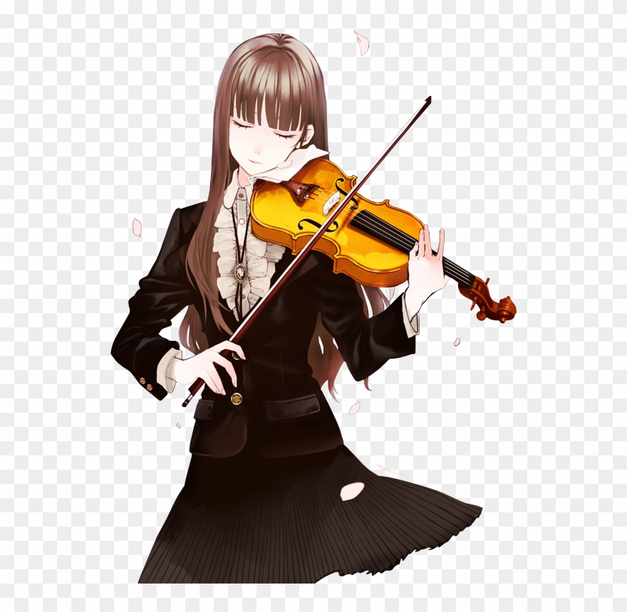 Render Violin - Chica Tocando Violin Anime Clipart
