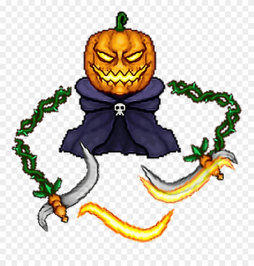 Halloween Sticker - Terraria Pumpkin Moon Boss Clipart