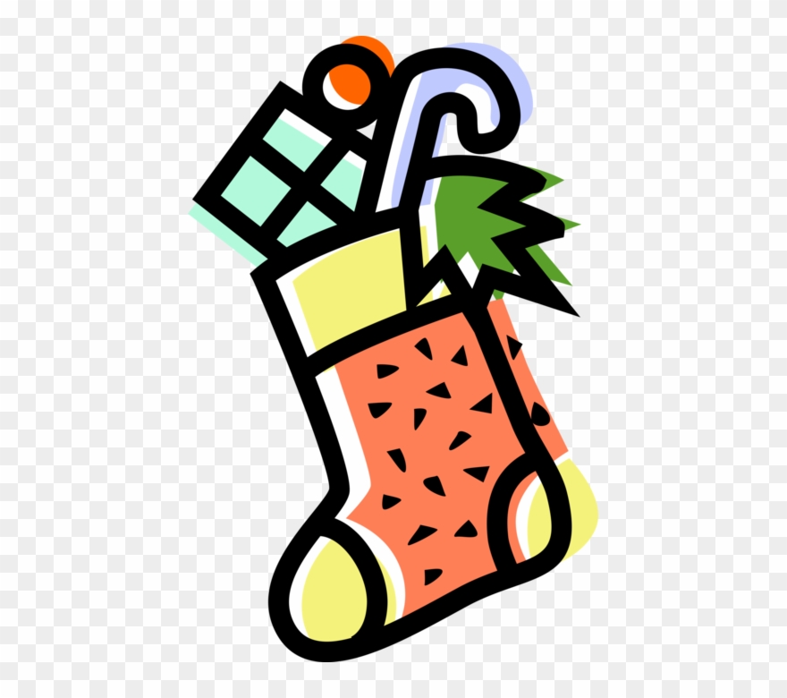 Vector Illustration Of Festive Season Christmas Stocking Clipart