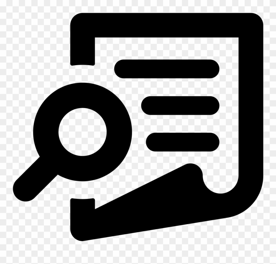 Research Icon Black Clipart