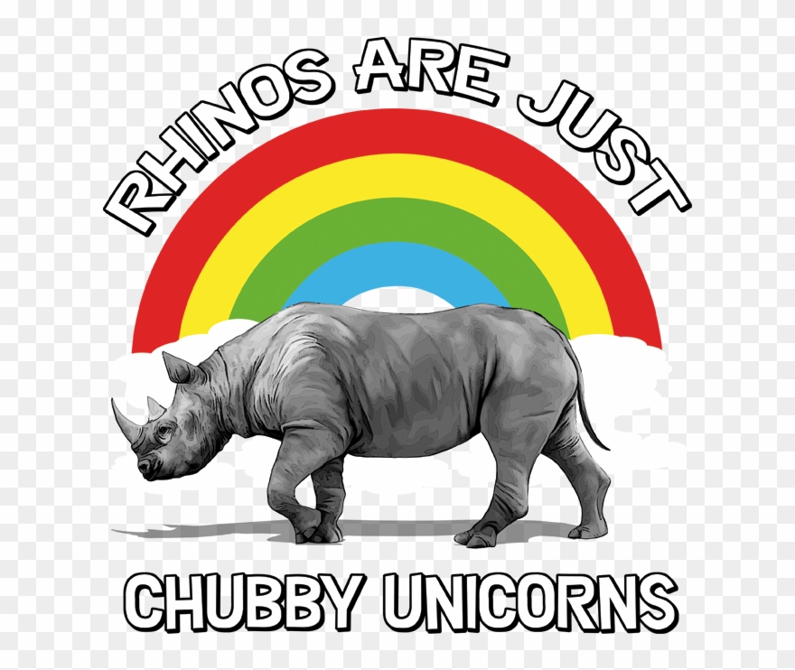 Indian Rhino White Background Clipart