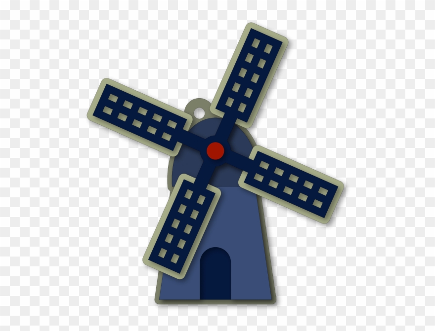 Windmill Tag - Cross Clipart