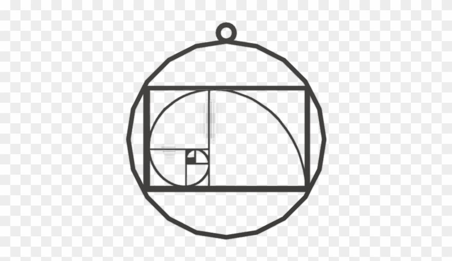 Fibonacci Spiral Pendant Mod Outer Circle - Rice Cooker Sign Clipart