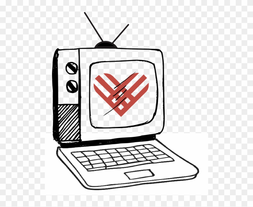 Old Television Line Drawing Png Clipart