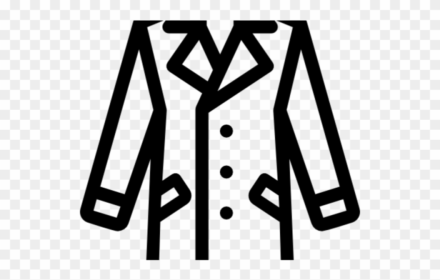 Coat Clipart Black And White - Icono Abrigo - Png Download