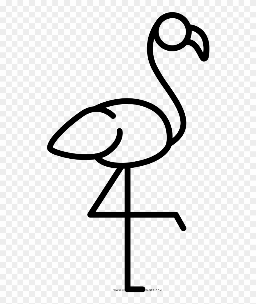 Pink Flamingo Coloring Page - Flamingo Blanco Y Negro Clipart
