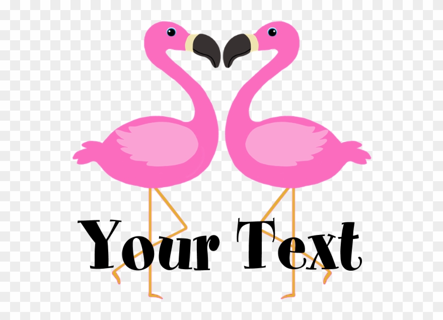 Personalizable Pink Flamingos Yard Sign - Water Bird Clipart