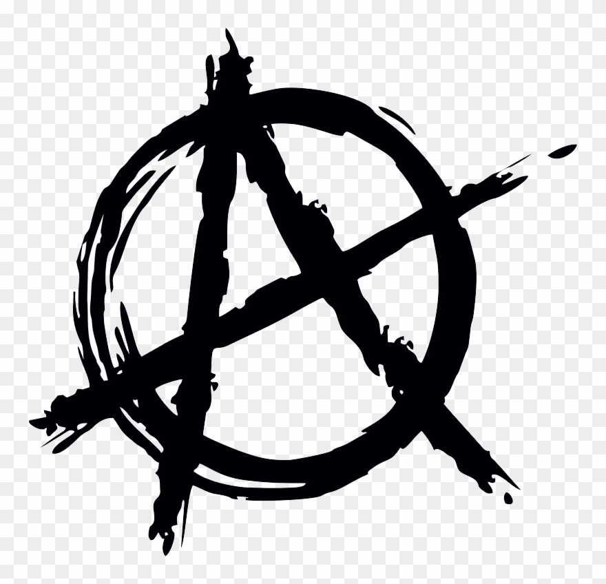Black And White Anarchy Symbol Clipart