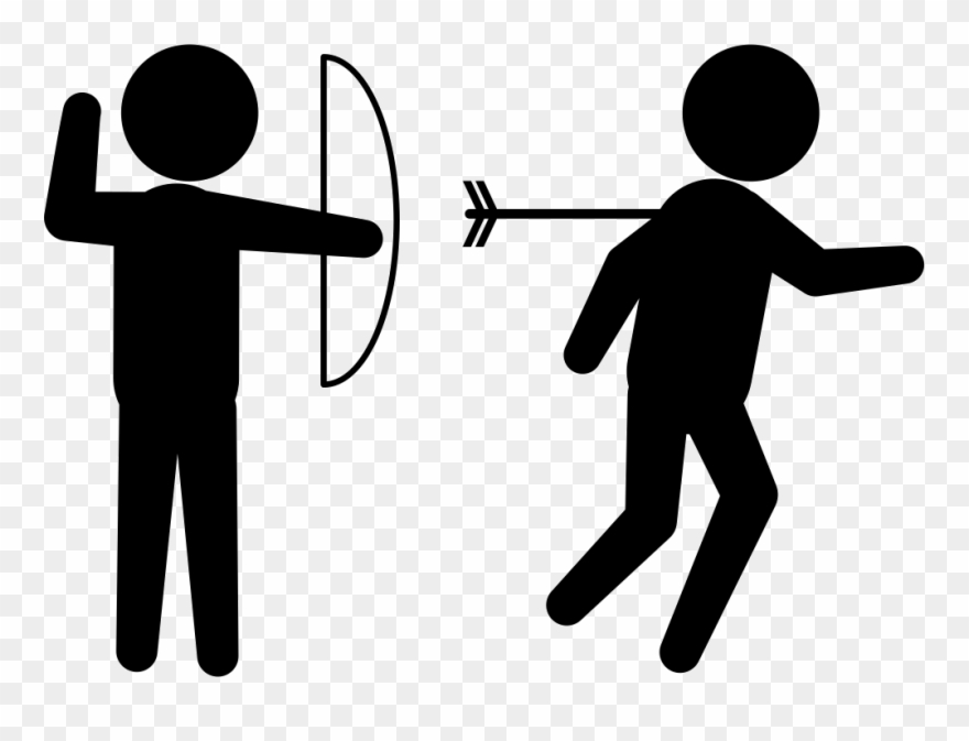 Archer Criminal Hurting A Person For His Back With - Imagenes De Herir Clipart